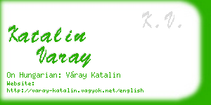 katalin varay business card