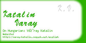 katalin varay business card